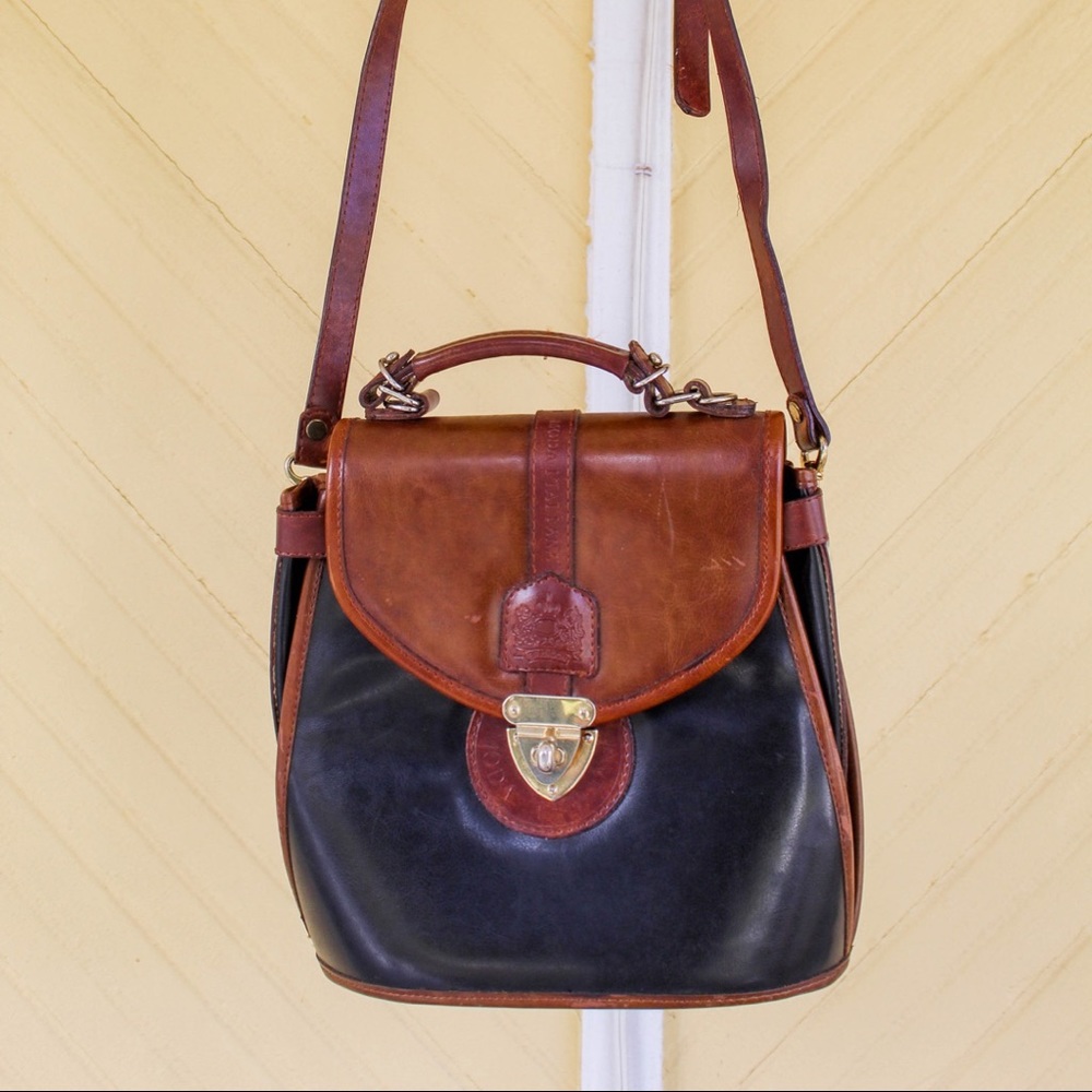 Vintage Moda Italiana Brandon Bon Amante Leather Crossbody Purse
